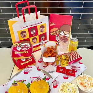 Bolsas de Papel Kraft Ecológicas con Logotipo Personalizado y Asas Planas para Comida Rápida, Pollo Frito y Hamburguesas - Product Image 6