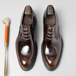 High-end Design Fashionable Waterproof Lace-up <b>Pointed</b> <b>Toe</b> Oxford Shoes Genuine Leather Men's Formal Business Shoes Autumn - Product Image 5