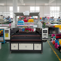 Machine de découpe laser CNC pour tissus et peluches grand format avec double tête