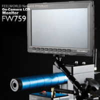 FEELWORLD FW759 Monitor de campo en cámara IPS HDMI de 7 pulgadas, 1280x800 HD, 400nit, enfoque máximo, parasol, directo de fábrica