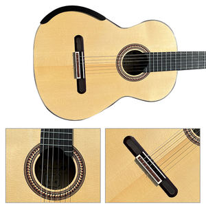 Aiersi Yulong Guo Nomex doppia superiore Ziricote chitarra da concerto con retro arcuato, porta singola sul lato - Product Image 3