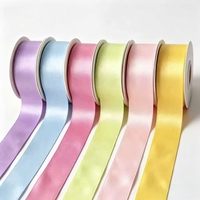 Pita Satin Warna Pastel Macaron Modis untuk Dekorasi Pesta Valentine Grosir 1-1/2''