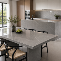 Dalles de sol et de cuisine grand format en pierre frittée brillante moderne CY Brand 3200x1600mm, épaisseur 12mm, garantie 5 ans