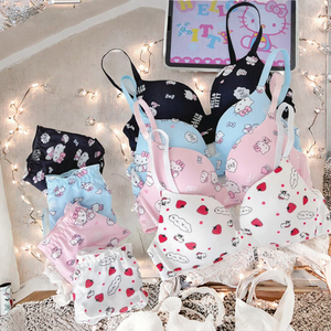 Hello Kitty Bra and Thong Set: Cute & Comfortable Lingerie