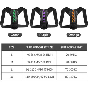 FSPG sabuk bahu lurus pria dan wanita, korektor postur, sabuk penyangga tulang belakang lurus, sabuk bahu dapat disesuaikan, harga pabrik - Product Image 3