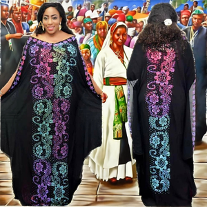 Cravate africaine pour femmes Style africain Sexy Super taille respirant prêt à l'emploi Polyester Spandex - Product Image 2