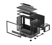 Boîtier d'ordinateur de jeu Deepcool CH160 PLUS noir et blanc, ultra-portable, à haut débit d'air, petit encombrement pour PC de bureau, en stock