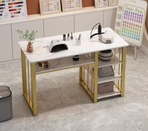 Collection de mobilier de salon de manucure au design moderne haut de gamme, tables à ongles artistiques et postes de travail de beauté pour salons - Product Image 3