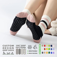 Chaussettes de Pilates antidérapantes très vendues pour femmes, en coton respirant, pour yoga et barre, service personnalisé