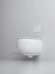 Baño colgado en la pared inodoro <span class=keywords><strong>UF</strong></span> cubierta cisterna oculta inodoro forma de huevo montado en la pared inodoro de cerámica - Product Image 3