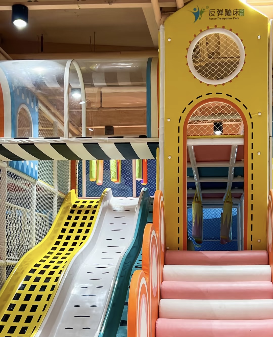 Naughty Castle Indoor Playground for Children Various Toys Including Slides and Obstacles Swings