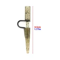 500 pièces en vrac Clips plombés robustes pour la pêche à la carpe, connecteurs à mousqueton pivotants, matériel terminal de pêche à la carpe AH031