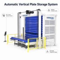 Sistem Penyimpanan Plat Vertikal Otomatis Tipe Laci Bermotor ASRS Baja Karbon Layar Sentuh PLC 5000KG Per Lapisan Siap Pakai ERP WMS