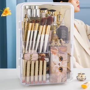 Haixing Grosir Aksesori Rambut Portabel Boneka Kotak Penyimpanan Makeup Organizer Kosmetik untuk Anak Perempuan