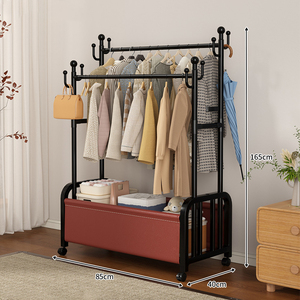 Perchero de pared con 6 ganchos para ropa, organizador de entrada - Product Image 6