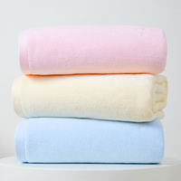 Couverture Bébé Éléphant Gaufré en Coton Doux, Motif Dessin Animé Adorable, Rose Pastel, Bleu, Jaune, pour Nouveau-né, Couverture d'Emmaillotage et de Berceau, Vente en Gros
