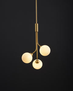 Скандинавская декорация, латунные стеклянные подвесные потолочные светильники с шариками, светодиодные подвесные светильники для гостиной, Подвесная лампа - Product Image 4