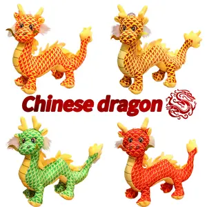 Peluche imbottito del produttore di nuova concezione in stile cinese morbido drago peluche riempito anime peluche regalo per bambini