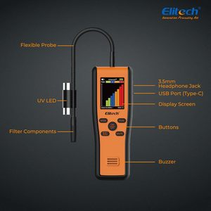 Detector de Fugas de Refrigerante por Infrarrojos Elitech Inframate X HD Mate R-744, Detector de Fugas de Dióxido de Carbono CO2 - Product Image 5