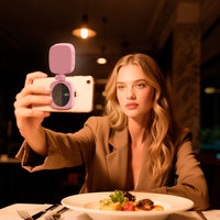 Lumière LED portable et ajustable pour selfie, magnétique, format poche, éclairage de remplissage pour maquillage extérieur, YouTube et studio photo