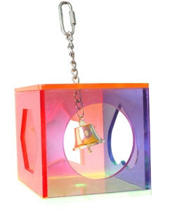 Acrylic Chim Đồ chơi sáu ngôi sao vuông nhiều lớp foraging Parrot leo biter tương tác nhựa bóng Feeder Box Made PET - Product Image 1