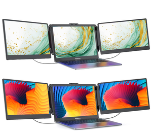 Monitor Portatile da 14 Pollici Full HD con Triplo <span class=keywords><strong>Display</strong></span>, Interfaccia Type-C, IPS, Plug and Play per Laptop Aziendali - Product Image 3