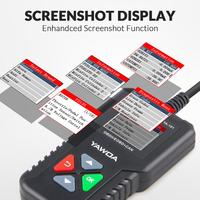 YA101 Lector de Códigos OBD2, Escáner para Leer y Borrar Códigos, Prueba de Batería, Prueba de Sensor de Oxígeno, Gráficos de Datos, Herramienta de Escaneo DIY de 16 Pines