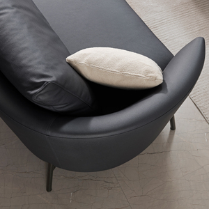 Sofá de cuero de nobuk con tapicería, mueble lujoso y exclusivo para sala de estar, color Naranja - Product Image 4