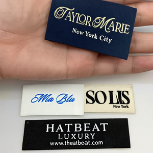 Étiquettes tissées personnalisées de <span class=keywords><strong>haute</strong></span> qualité pour vêtements, avec <span class=keywords><strong>logo</strong></span> de marque, à coudre, pas chères, vente en gros - Product Image 4