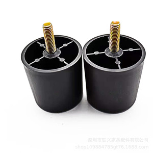 Pieds de meubles en plastique Lianxing 50x49x50mm, vis M8, noirs, modernes, simples, pour canapé-lit - Product Image 5