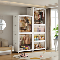Grand organisateur de vêtements en plastique, boîte de rangement pour linge, jouets, vêtements, nouvelle collection