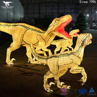 Lanterne de festival de lanternes de dinosaures vives personnalisées en usine pour décor de terrain de jeu