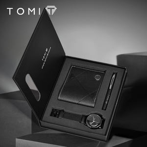 Conjunto de Reloj de Cuarzo, Cartera y Bolígrafo en Caja de Regalo para Traje de Hombre, Marca TOMI, Venta Directa SYM-16 - Product Image 2