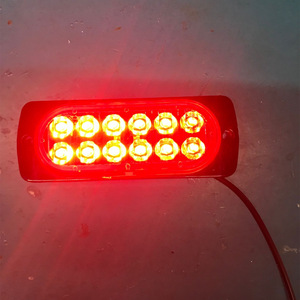 Luces de Tráfico LED Rojas y Transparentes, 6 LED, 12V 24V, Luces Traseras de Remolque, Luces de Freno y Direccionales Amarillas, Hechas de Aluminio y Material PC - Product Image 6