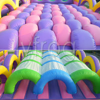 Parcours d'obstacles gonflable géant coloré pour la course et les jeux sportifs en extérieur, grand modèle Lvfrog ALWB-04 en PVC, garantie 3 ans, usage commercial