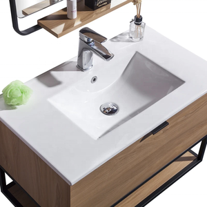 <span class=keywords><strong>Bagno</strong></span> di casa mobili in legno di quercia parete appesa vanità del <span class=keywords><strong>bagno</strong></span> con lavandino - Product Image 4