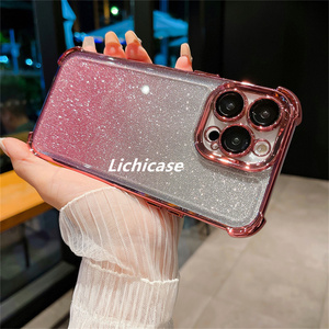 Lichicase Flexible bouton-poussoir souple <span class=keywords><strong>coque</strong></span> de Protection de lentille en TPU pour Infinix Hot 60 60i étui dégradé - Product Image 4