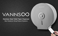 Distributeur mural de papier toilette en rouleau jumbo en acier inoxydable moderne pour toilettes publiques, vente en gros
