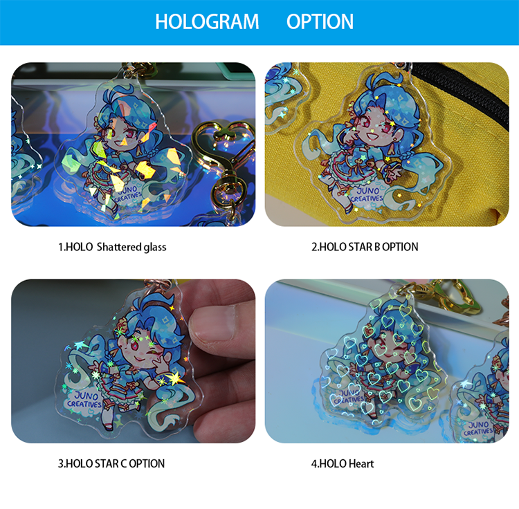Juno Creative Colored Frosted Acrylic Charms - Custom Printed