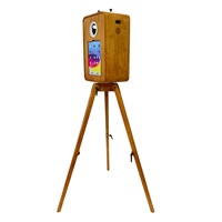 Machine photobooth, cabine photo, photomaton en bois pliable pour mariages, fêtes et événements