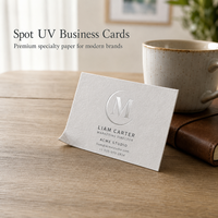 Cartes de visite miroir personnalisées en papier nacré mat avec vernis UV sélectif, logo en feuille d'argent, cartes de visite de marque de luxe avec logo en relief, qualité supérieure