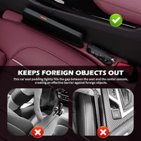 Organisateur pratique en PU anti-chute pour console de voiture, bande de remplissage pour l'espace latéral du siège, organisateur d'espace de siège de voiture