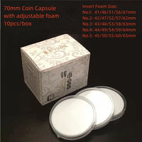 Capsule ronde pour pièces de monnaie de 70 mm avec joint réglable
