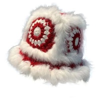 Luxe de haute qualité fourrure réversible moelleux fausse fourrure en peluche vison laine lapin cheveux flous lion champignon pêcheur seau chapeau casquette