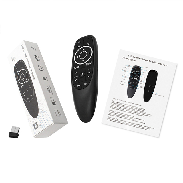 Factory Price G10S Pro 2.4G Wireless Backlit Remote Control Fly Air Mouse With Gyroscope and IR Learning Voice Remote Controller