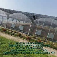 Grande serre agricole multi-voûtes compatible avec les systèmes hydroponiques