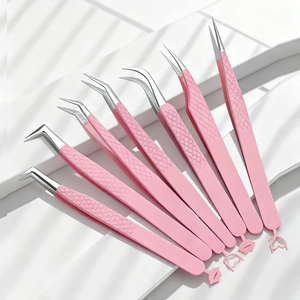 Pinzette per Ciglia Personalizzate Gratuite Best Seller con Punta in Fibra 45 75 90 Gradi Confezione Isolante Pinzette per Estensione Ciglia - Product Image 6