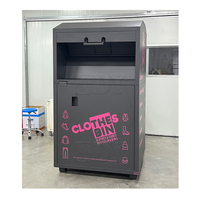 Poubelle de collecte sécurisée en acier pour chaussures, vêtements et vêtements recyclés, pour les dons caritatifs, fabriquée aux États-Unis