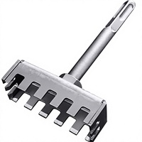 Outil de perforation de trous carrés pour boîte de jonction 86 - Foret pour marteau perforateur électrique robuste à dents trapézoïdales