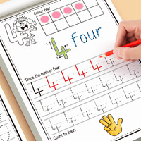 Cahier d'écriture et de traçage des chiffres de 0 à 30 pour enfants, livre d'apprentissage précoce et de formation à l'écriture, édition transfrontalière